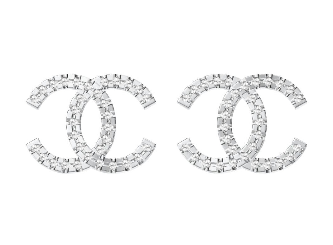 XNE-CNCEDPM020 15mm double C stud earrings