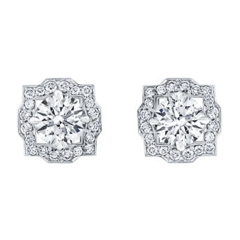 HW-ESDPRDP005BEL diamond stud earrings, full diamonds, four prongs