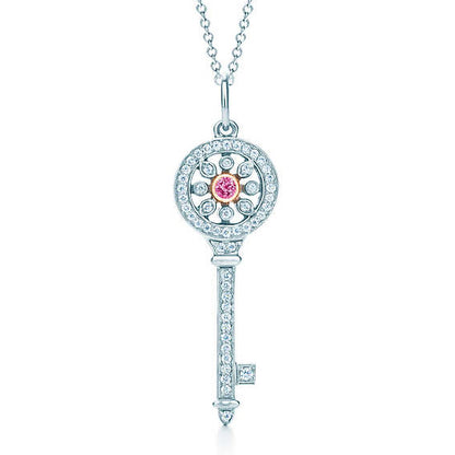TIF20115308 full diamond round kaleidoscope key pendant 1 inch