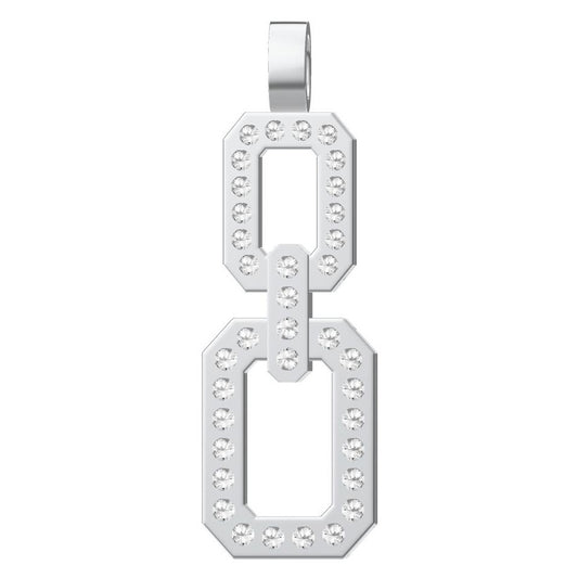 HW-DIA6783236 Large HW Square Pendant