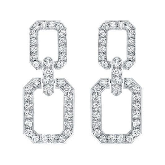 HW-EADPRDMDLK small octagonal frame earrings large
