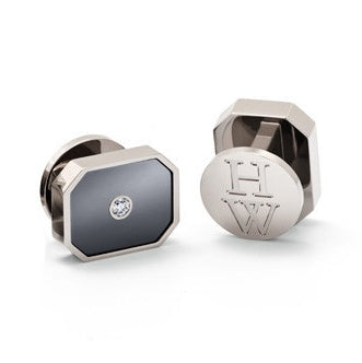 HW-ZAL9277930 small octagonal cufflinks, single diamond