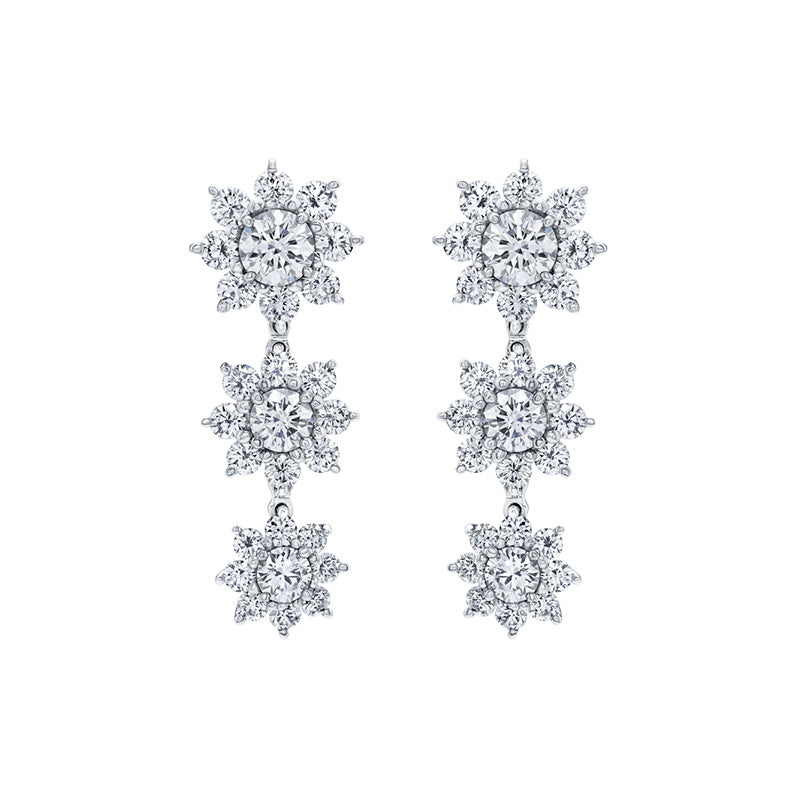 HW-EADSPNA3DSF三雪花耳环、大圆钻雪花系列