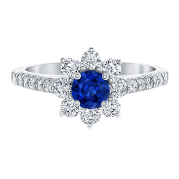 HW-FRDPNA003SF snowflake inlaid stone ring, extra small size, eight circumferences, half arm, crossed four prongs