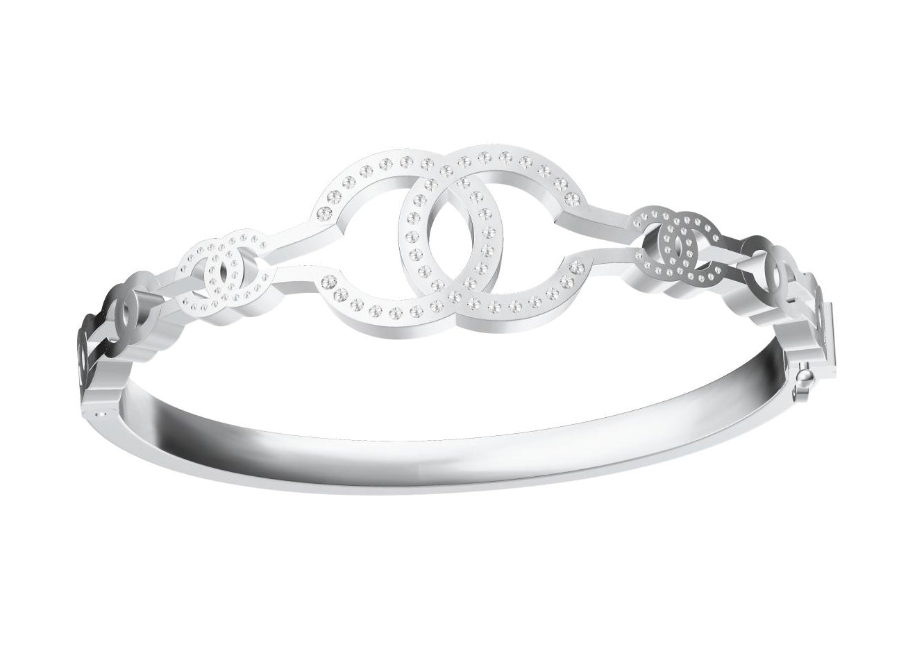 XNE-CN295872 Double C diamond bracelet