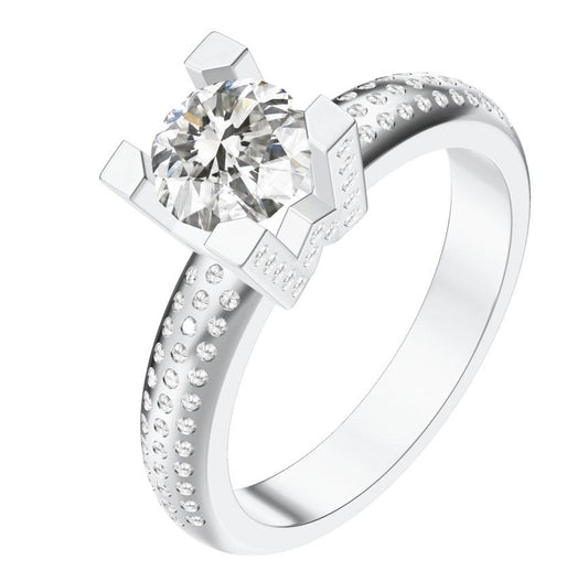 HW-RGD8257628 Square Claw Ring