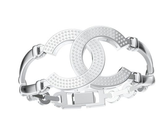 XNE-CN326039 chain double C bracelet with diamonds