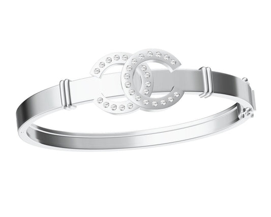 XNE-CN217098 Double C round diamond bracelet
