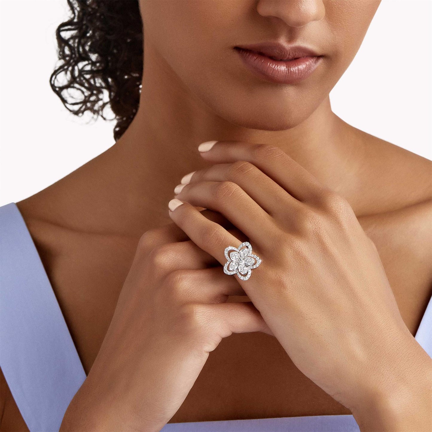 GLF-RGR845 19.7mm five-leaf flower ring