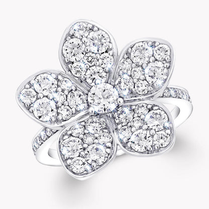 GLF-RGR852 five-leaf flower ring