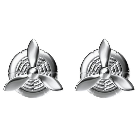 KLX-ES90201062 light gold propeller earrings