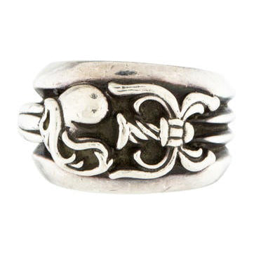 KLX-JZ371985 light gold retro long sword ring 14.5#
