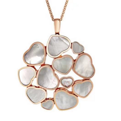XB-79A493-5301 Heart Shape Series Agate Glass Pendant