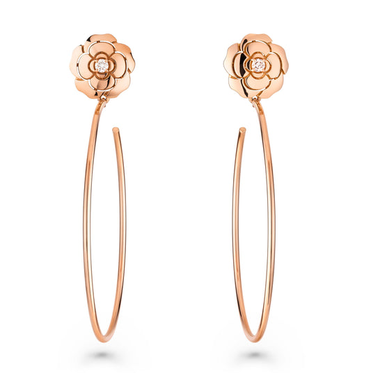 XNE-J11844 Camellia Wave Earrings