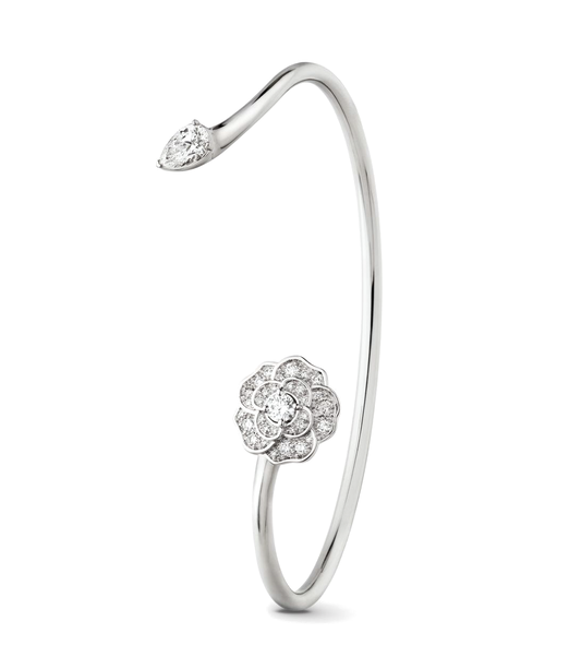 XNE-J11459 camellia wave full diamond water drop bracelet