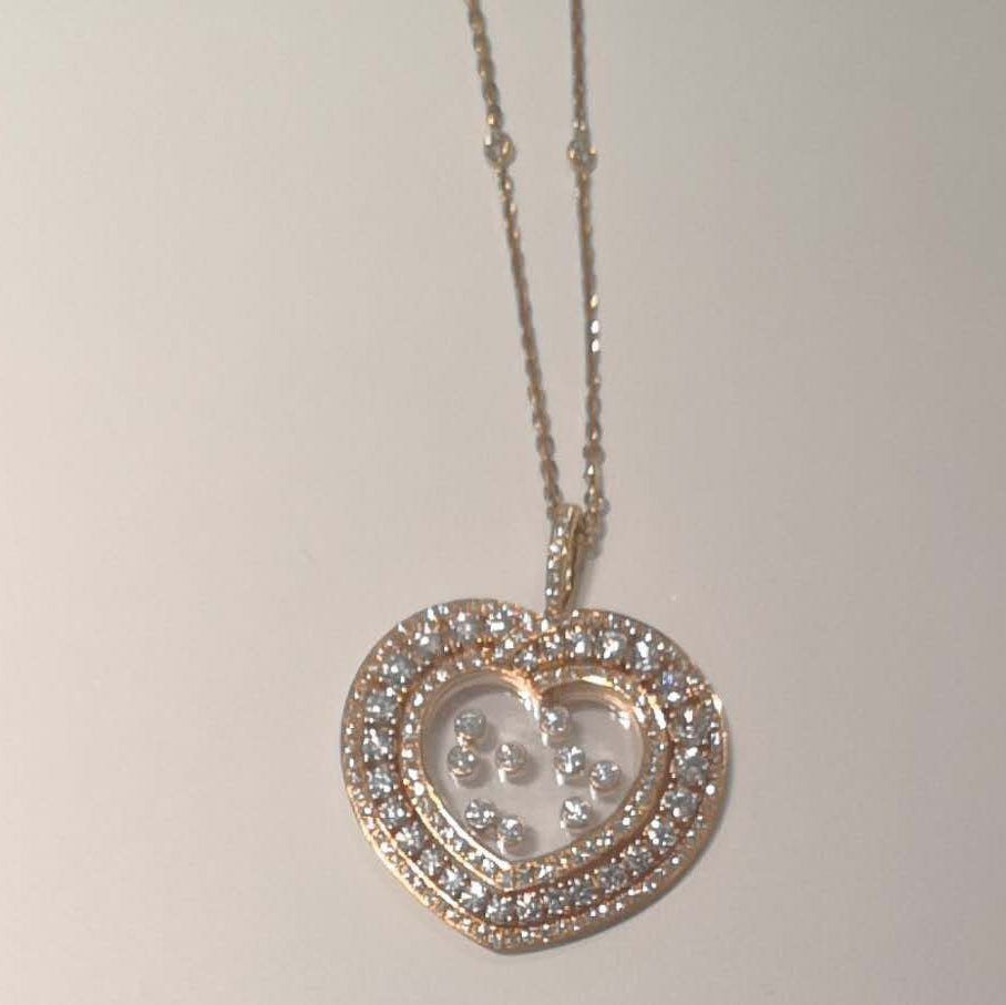 XB-XL782780 heart-shaped glass pendant