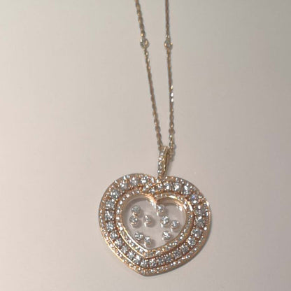 XB-XL782780 heart-shaped glass pendant