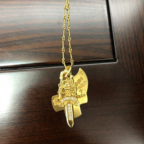 KLX-XL27023581 Diamond Cross Holy Sword Pendant