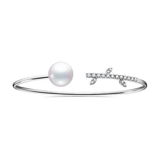 TSQ-BLN-0701 Leaf Open Bracelet (Pearl 10mm)