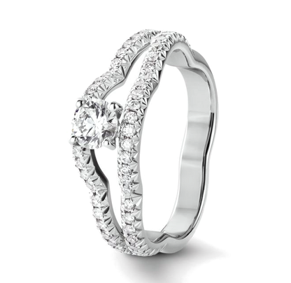 XNE-J3212 four-claw plum blossom ring