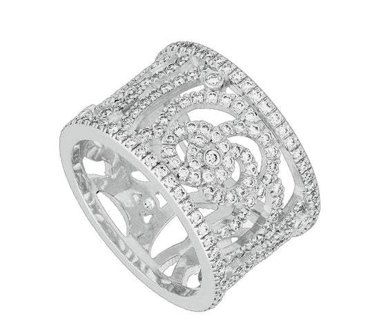 XNE-J3932 11mm flat pattern full diamond ring