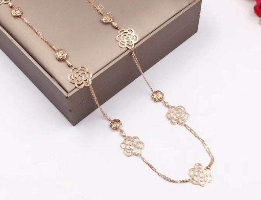 XNE-J12775 camellia necklace