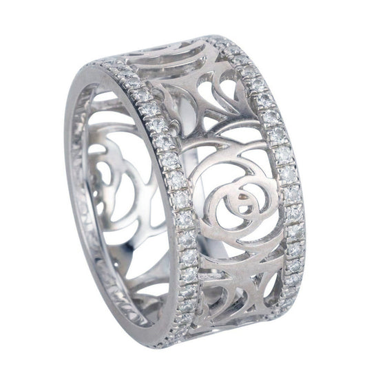 XNE-J3401 8.5mm pattern edge stone ring narrow version