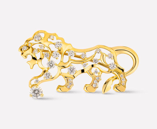 XNE-J11811 lion brooch