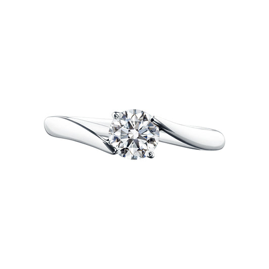 TSQ-194 main diamond ring, single line twist arm