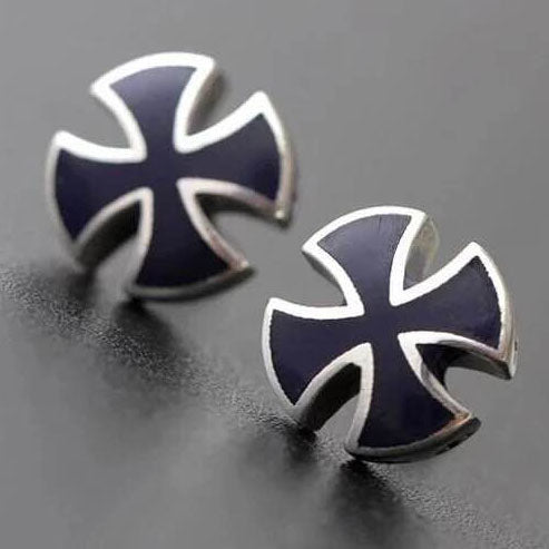 KLX-ES255623 round cross earrings