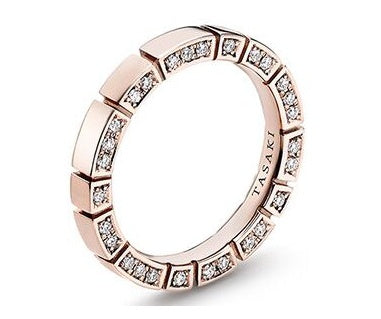 TSQ-329 square section side stone strip ring 9#, side diamond