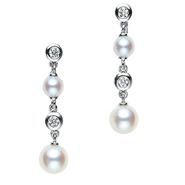 YMB-PE-1334U blister multi-pearl earrings (large pearl 5.65mm, small pearl 4.12mm)