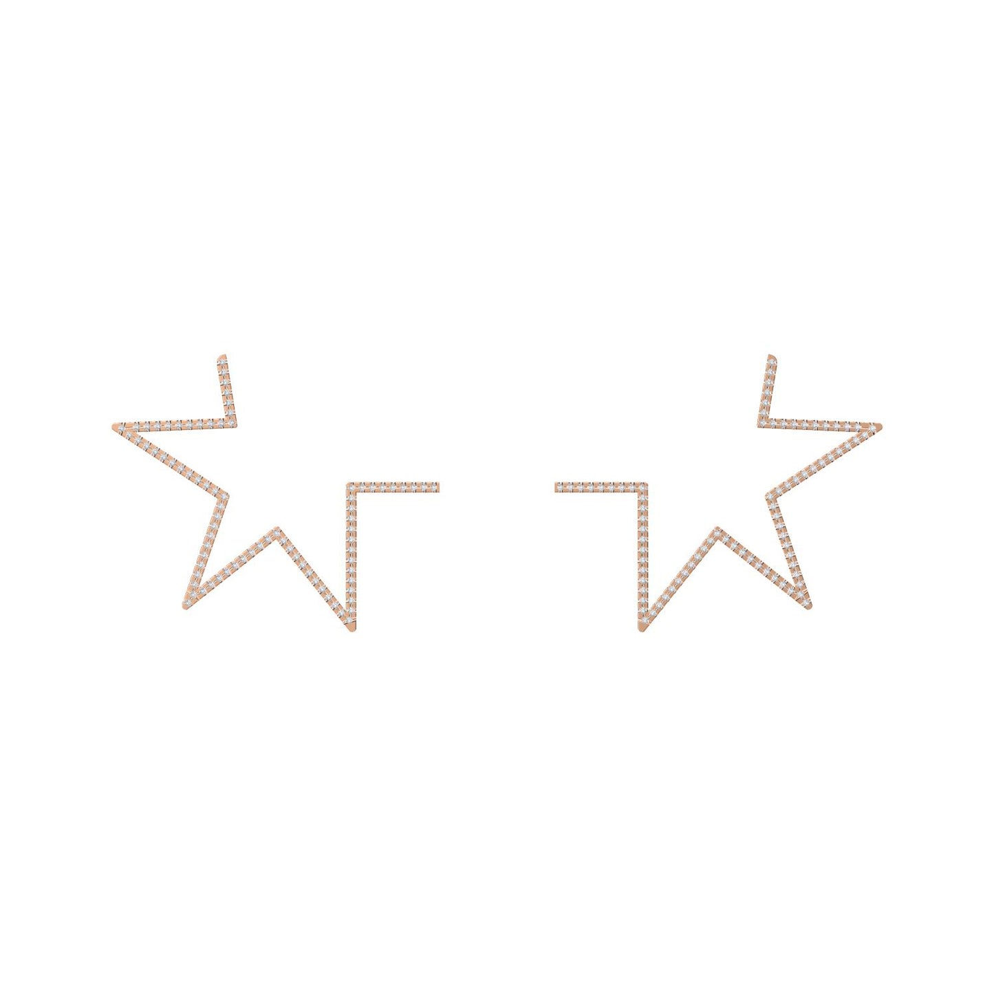 TSQ-025, notched star earrings