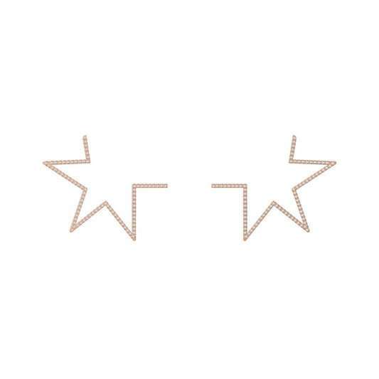TSQ-025, notched star earrings