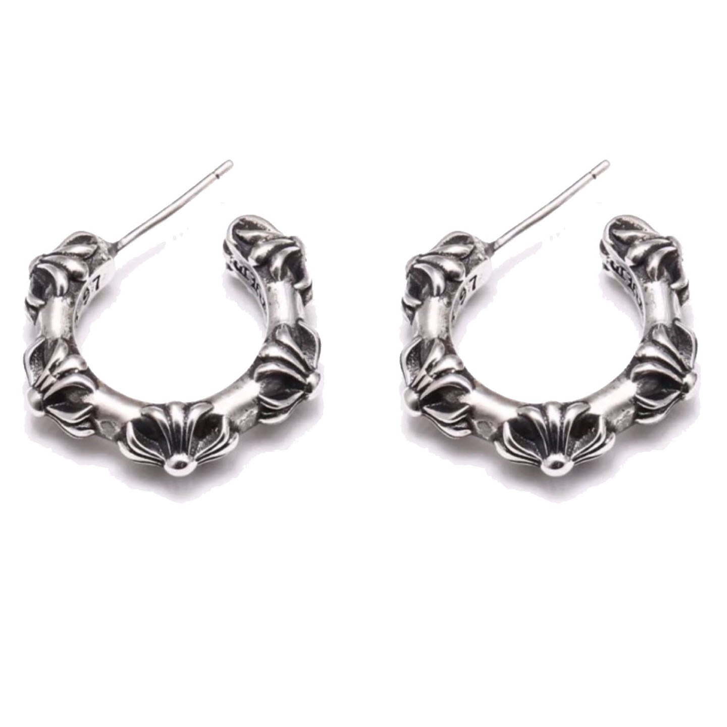 KLX-ES20467687 mixed cross half circle earrings