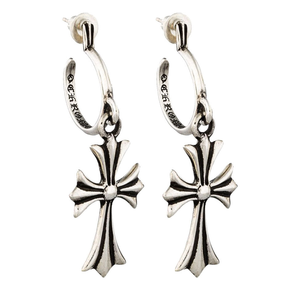 KLX-ES171787 light gold cross earrings