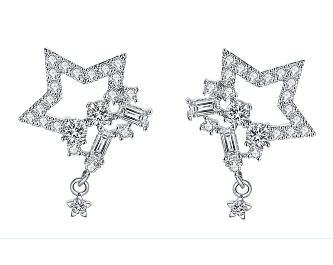 TSQ-396-Broken star earrings
