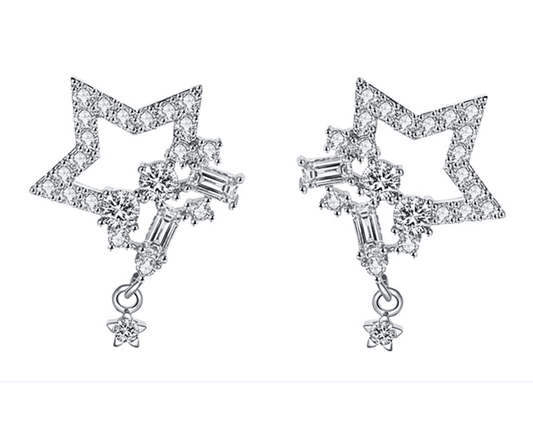 TSQ-396-Broken star earrings