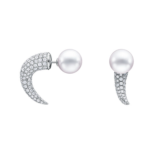 TSQ-E-4292-Fang full claw pearl earrings