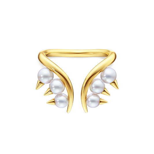 TSQ-509 Claw six-bead pearl open ring for women