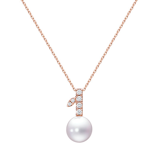 TSQ-P-16654-18KSG Leaf Pearl Pendant