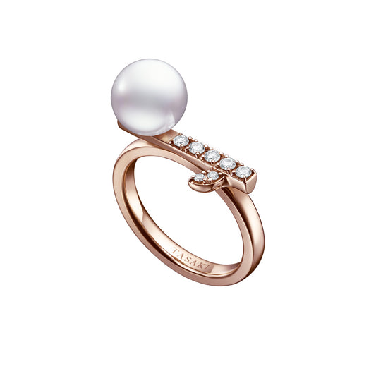 TSQ-468 Leaf Pearl Ring (Pearl 8.5mm)
