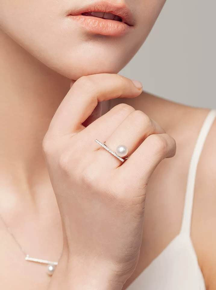 TSQ-360珍珠戒指、一杆一珠款