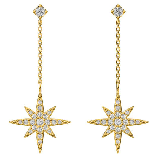 APM-AE86777 guest version 8-pointed star earrings