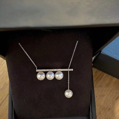 TSQ-275 rectangular bar beaded necklace