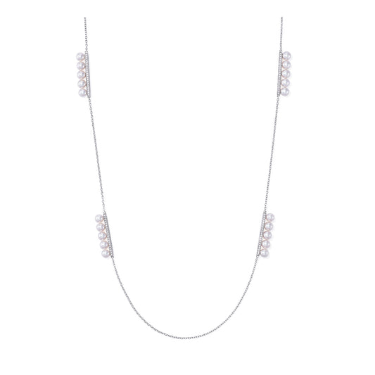 TSQ-703 beaded necklace, square bar