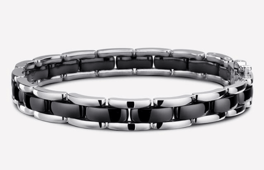 XNE-J2928 8mm ceramic light gold tank bracelet