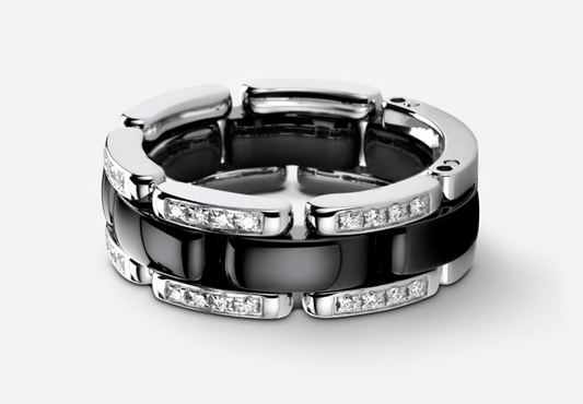XNE-J2637 8mm ceramic diamond tank ring