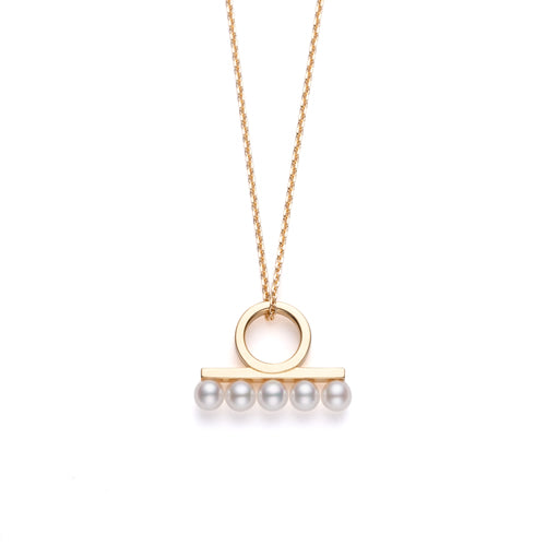 TSQ-164 Balanced beam multi-pearl small fresh pendant