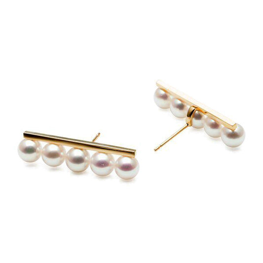 TSQ-392 Balance Beam Multi-Pearl Earrings